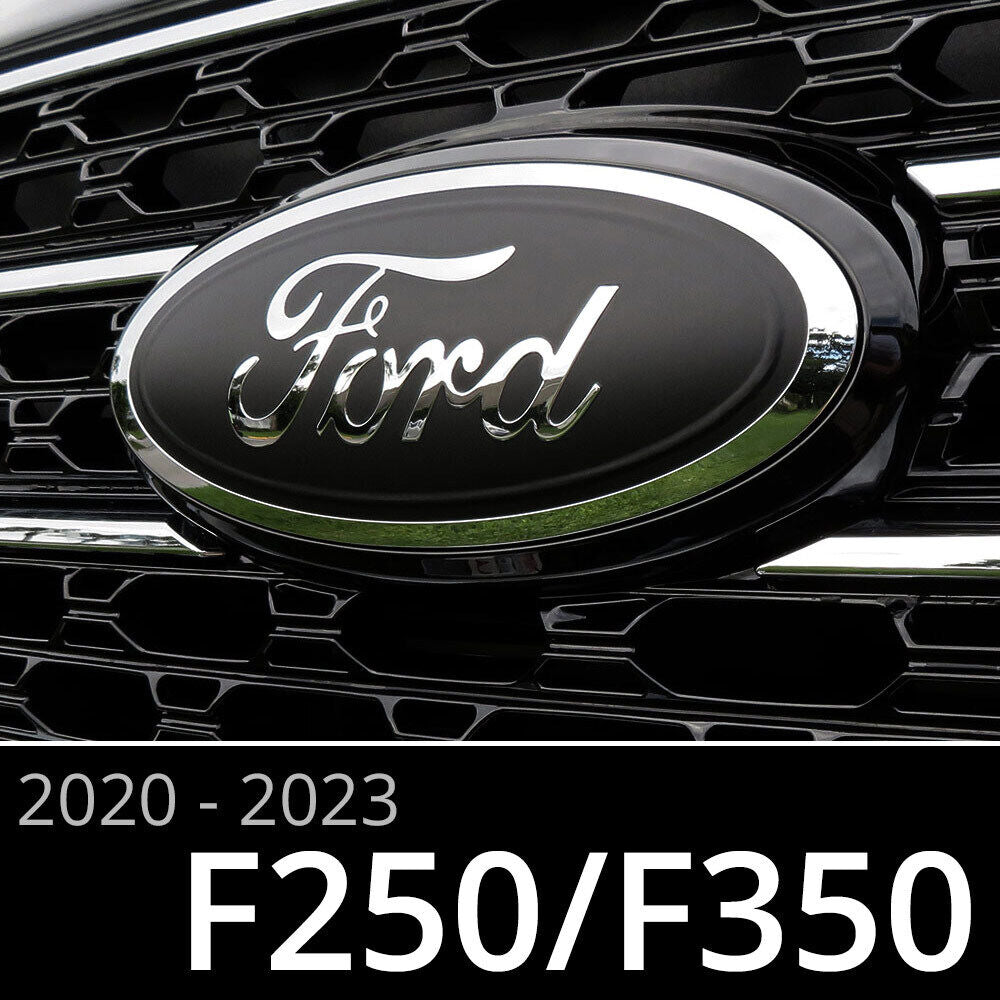 BocaDecals 2020-2024 Ford F250/F350 Emblem Overlay Insert Decals (Set of 2)
