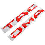 Red Tailgate Insert Letter Raised Emblem 3D Accessories for 2016-2023 TACOMA